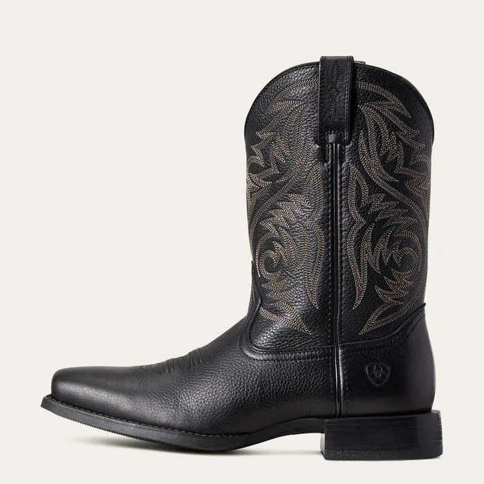 Men Western Boots Ariat Sport Herdsman Western Boot Black Deertan Men Western Boots Ariat Sport Herdsman Western Boot Black Deertan
