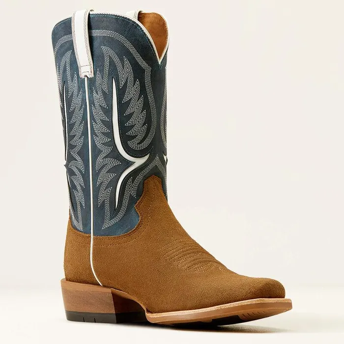 Men Western Boots Ariat Stadtler Cowboy Boot Dijon Roughoutocean Blue