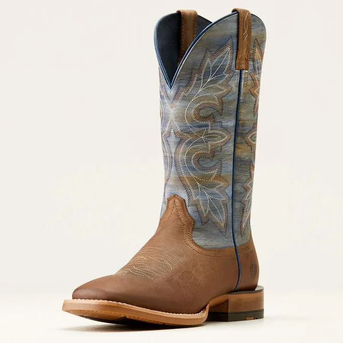 Men Western Boots Ariat Standout Cowboy Boot Loco Browncloud Blue