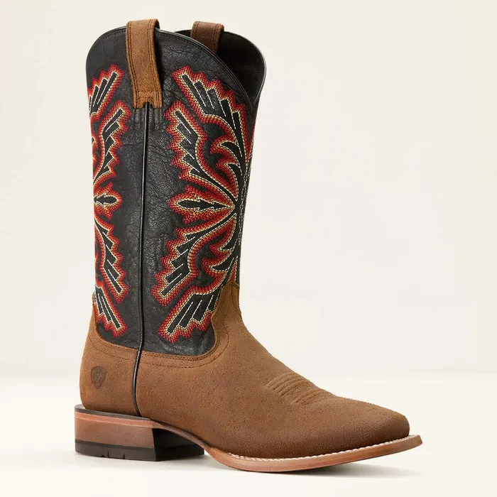 Men Western Boots Ariat Sting Cowboy Boot Weathered Wickerbayou Black