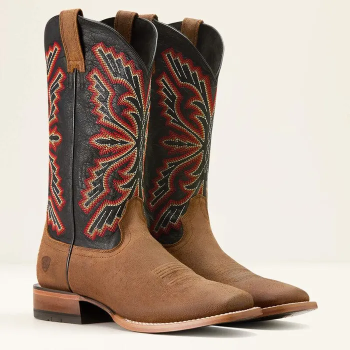 Men Western Boots Ariat Sting Cowboy Boot Weathered Wickerbayou Black