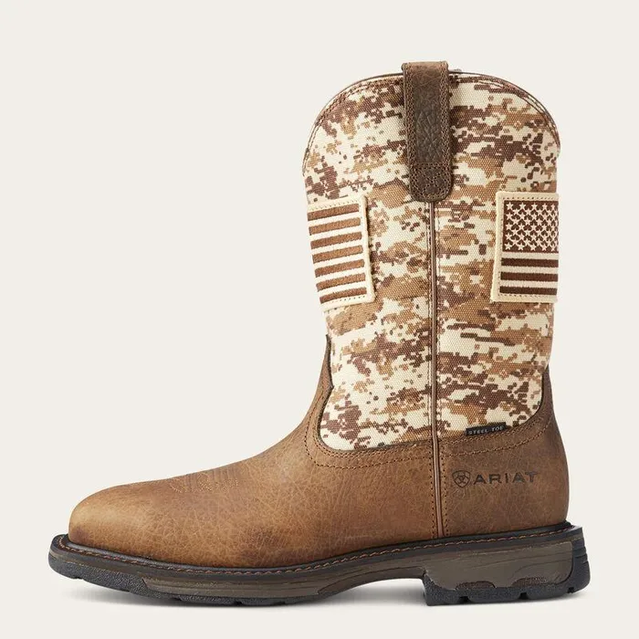 Men Western Boots Ariat WorkHog Patriot Steel Toe Work Boot Earthand Sand Camo Men Western Boots Ariat WorkHog Patriot Steel Toe Work Boot Earthand Sand Camo