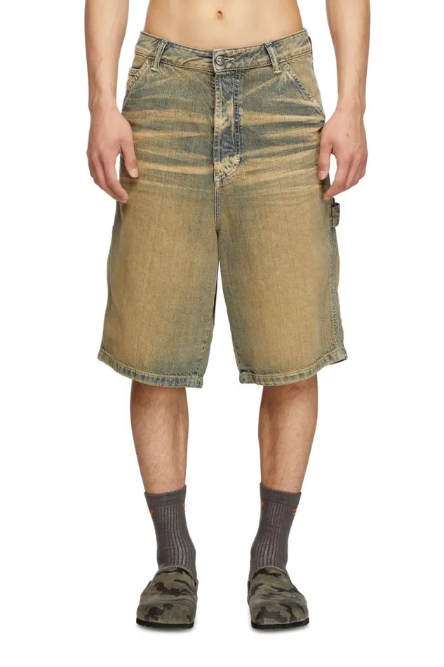 MenWomen Diesel Pants and Shorts DLIVERYSHORT Brownblue