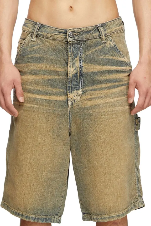 MenWomen Diesel Pants and Shorts DLIVERYSHORT Brownblue
