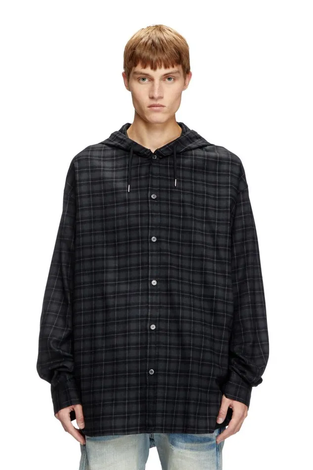 MenWomen Diesel Shirts SDEWNYHOODB Black