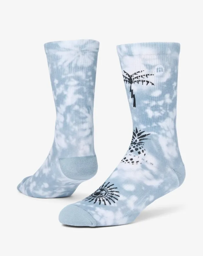 MenWomen Socks TravisMathew SUNLIT SKIES CREW SOCK Dusty Blue