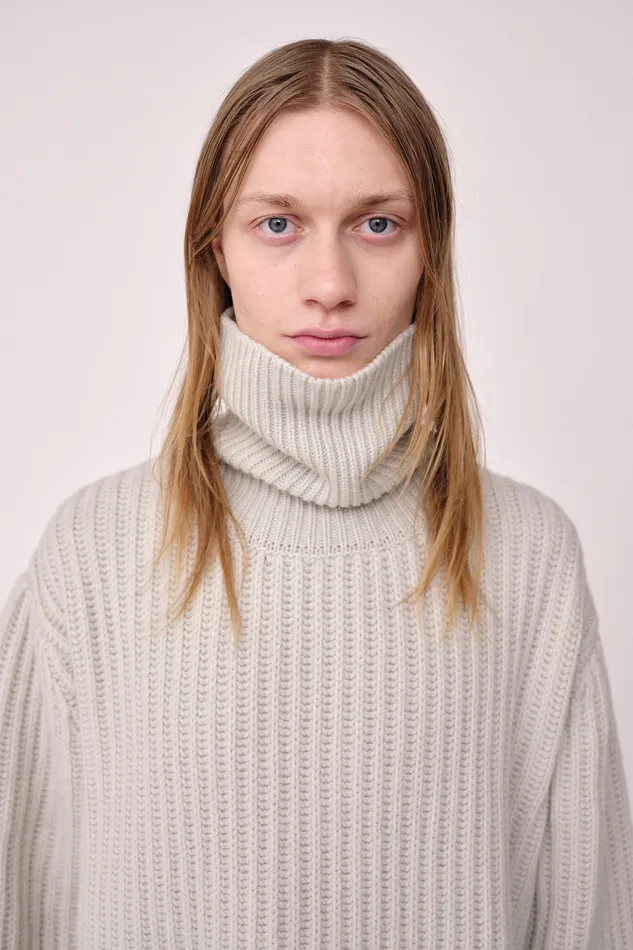 Men Wonhundred Paris Turtleneck 8211 Moonstruck Knitwear