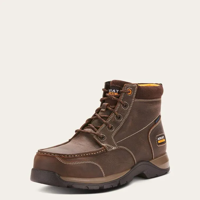 Men Work Boots Ariat Edge LTE Chukka Waterproof Composite Toe Work Boot Dark Brown