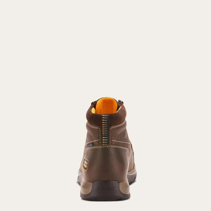 Men Work Boots Ariat Edge LTE Chukka Waterproof Composite Toe Work Boot Dark Brown