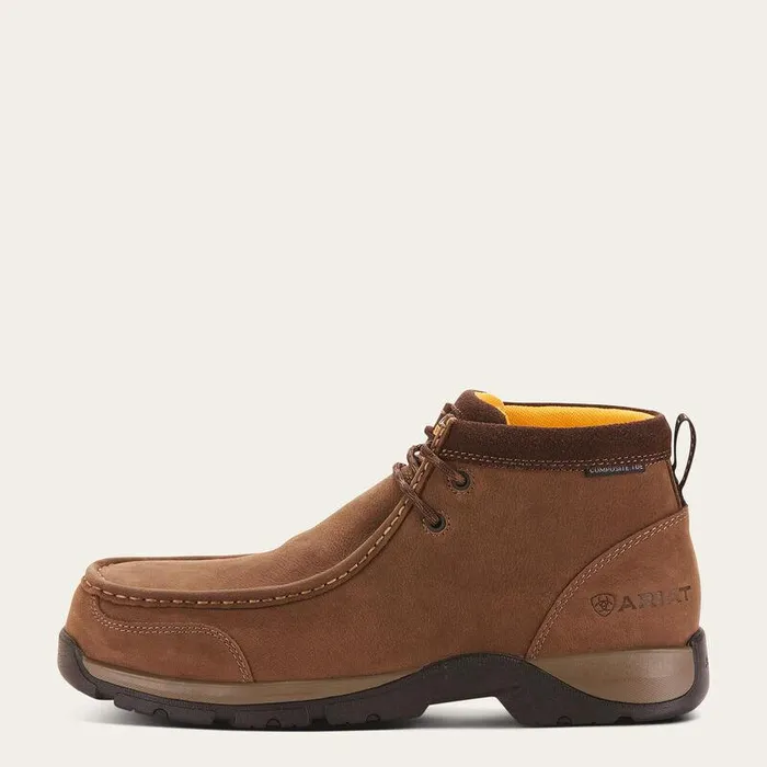 Men Work Boots Ariat Edge LTE Moc Composite Toe Work Boot Dark Brown