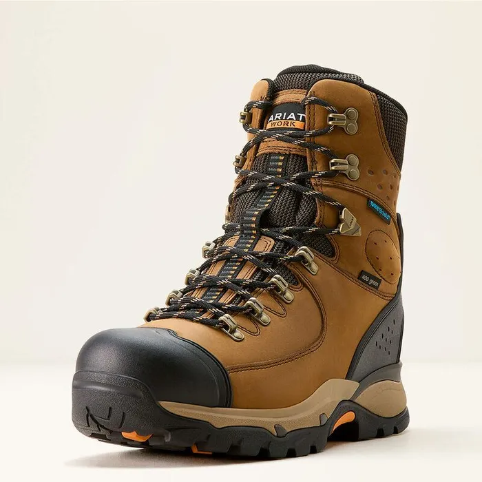 Men Work Boots Ariat Endeavor 8quot Waterproof Insulated Work Boot Dusted Brown