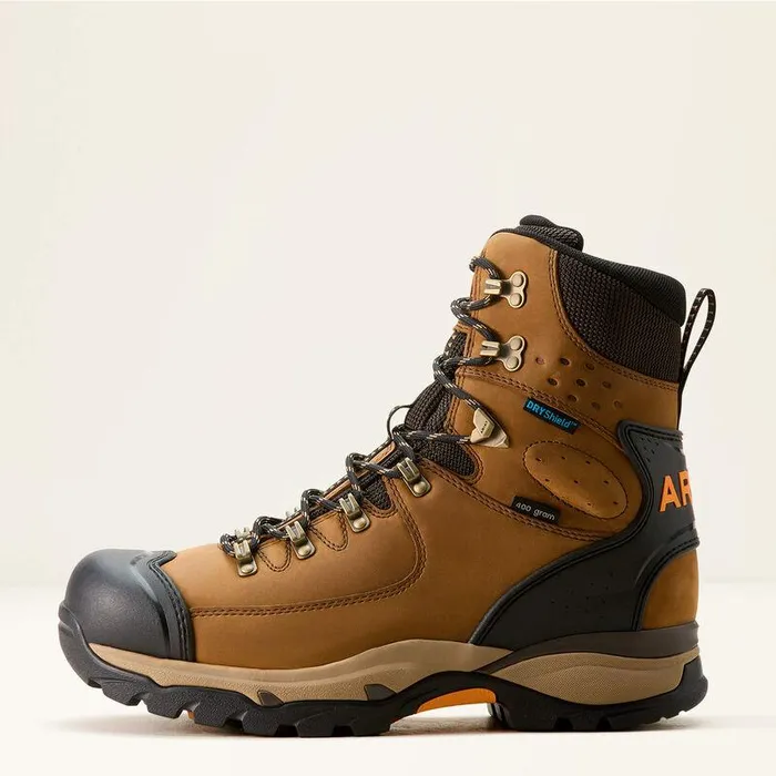 Men Work Boots Ariat Endeavor 8quot Waterproof Insulated Work Boot Dusted Brown