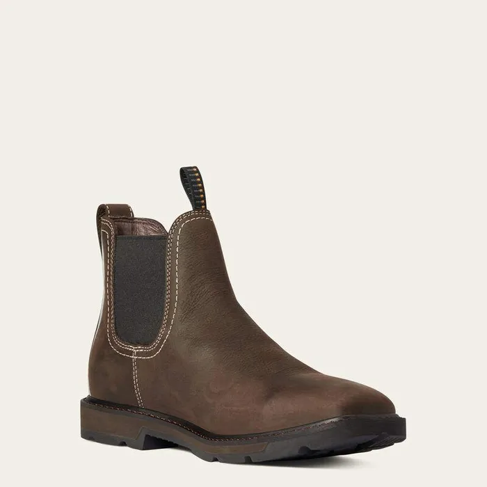 Men Work Boots Ariat Groundbreaker Chelsea Wide Square Toe Waterproof Work Boot Dark Brown Men Work Boots Ariat Groundbreaker Chelsea Wide Square Toe Waterproof Work Boot Dark Brown
