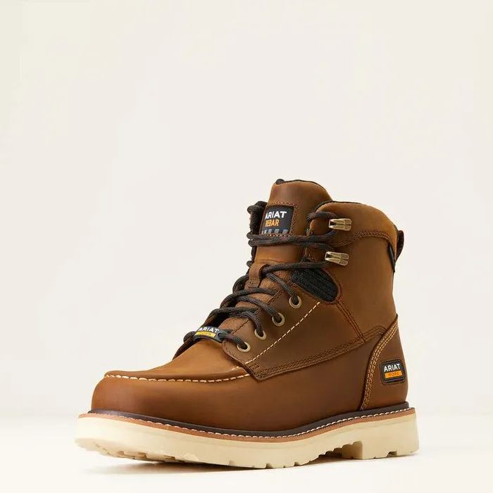Men Work Boots Ariat Rebar Lift 6quot Waterproof Work Boot Distressed Brown