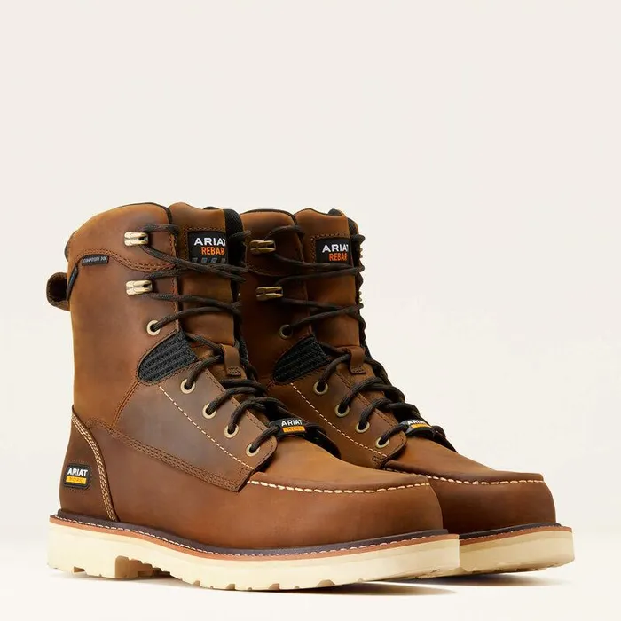 Men Work Boots Ariat Rebar Lift 8quot Waterproof Composite Toe Work Boot Distressed Brown Men Work Boots Ariat Rebar Lift 8quot Waterproof Composite Toe Work Boot Distressed Brown