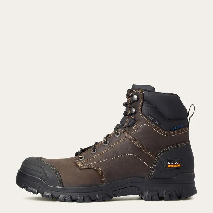 Men Work Boots Ariat Treadfast 6quot Waterproof Steel Toe Work Boot Dark Brown Men Work Boots Ariat Treadfast 6quot Waterproof Steel Toe Work Boot Dark Brown
