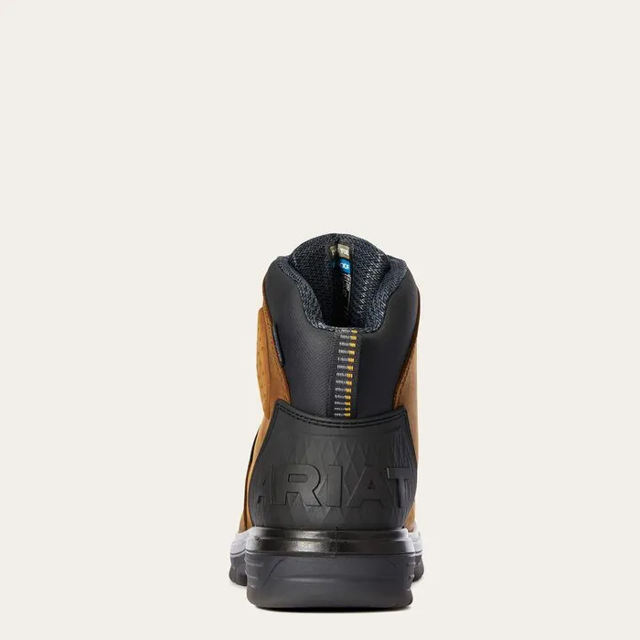 Men Work Boots Ariat Turbo Outlaw 6quot Waterproof Carbon Toe Work Boot Barley Brown