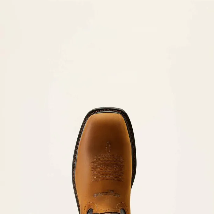 Men Work Boots Ariat WorkHog MetGuard CSA Waterproof Composite Toe Work Boot Dark Coppermidnight Blue