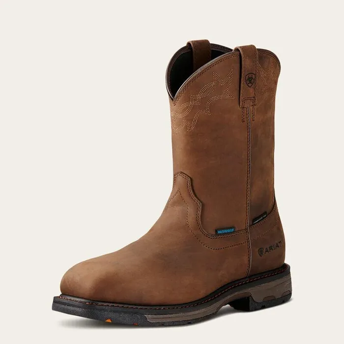 Men Work Boots Ariat WorkHog Wellington Waterproof Composite Toe Work Boot Oily Distressed Brown Men Work Boots Ariat WorkHog Wellington Waterproof Composite Toe Work Boot Oily Distressed Brown