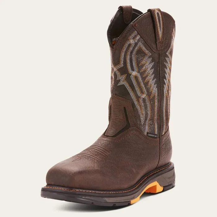 Men Work Boots Ariat WorkHog XT Dare Carbon Toe Work Boot Bruin Brown