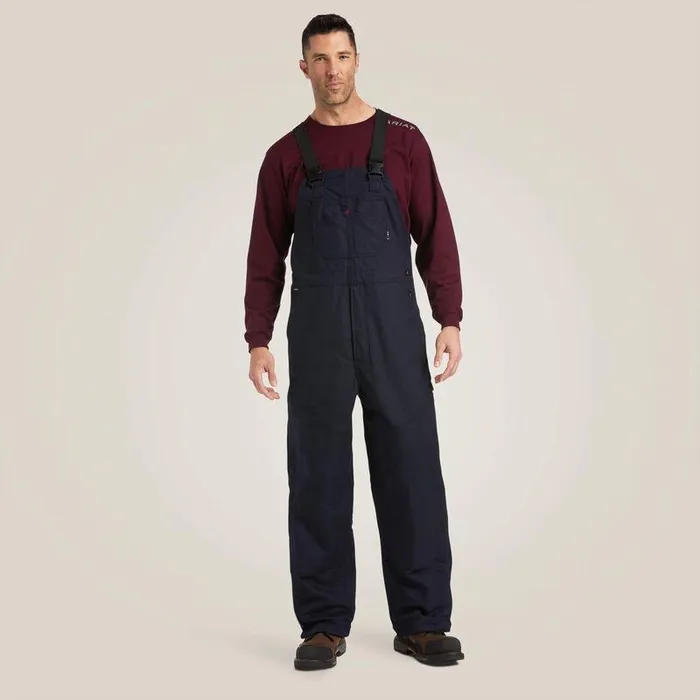 Men Workwear Ariat FR Insulated Overall 20 Bib Navy Men Workwear Ariat FR Insulated Overall 20 Bib Navy