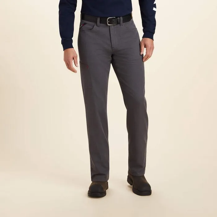 Men Workwear Ariat FR M4 Relaxed Crossfire Straight Pant Iron Grey