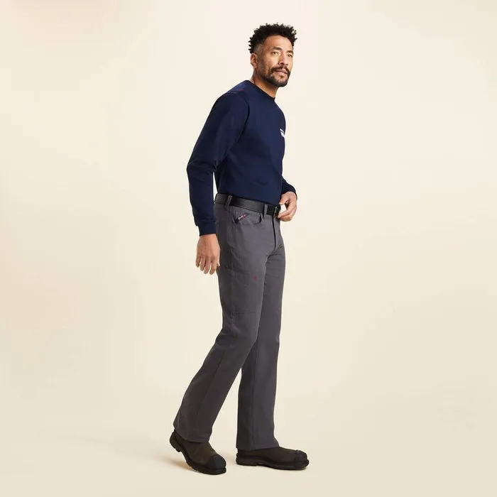 Men Workwear Ariat FR M4 Relaxed Crossfire Straight Pant Iron Grey