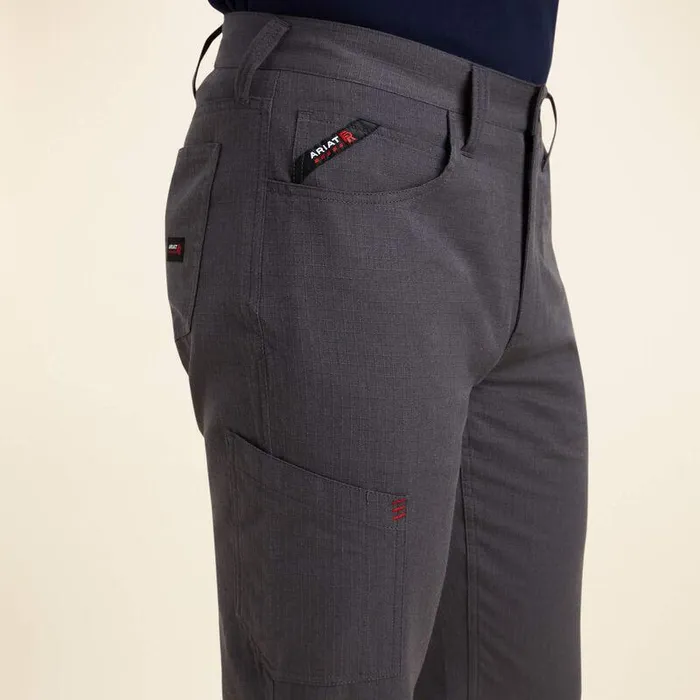 Men Workwear Ariat FR M4 Relaxed Crossfire Straight Pant Iron Grey