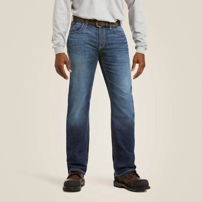 Men Workwear Ariat FR M5 Straight DuraStretch Truckee Stackable Straight Leg Jean Ryley
