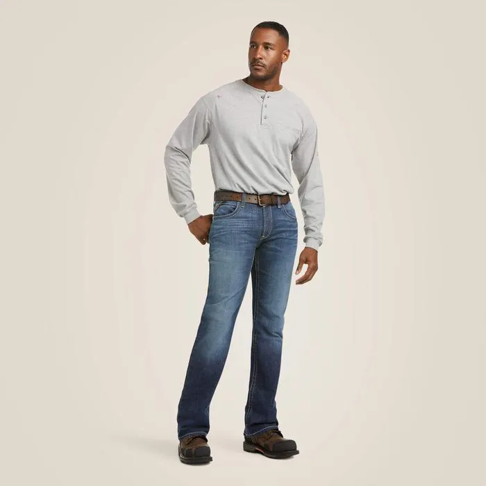Men Workwear Ariat FR M5 Straight DuraStretch Truckee Stackable Straight Leg Jean Ryley
