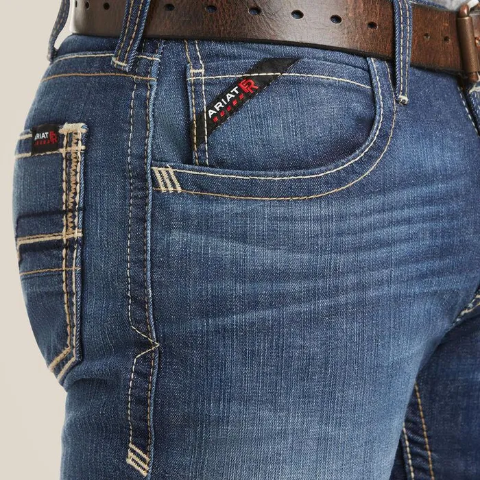 Men Workwear Ariat FR M5 Straight DuraStretch Truckee Stackable Straight Leg Jean Ryley