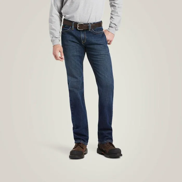 Men Workwear Ariat FR M7 Slim DuraStretch Basic Straight Leg Jean Shale