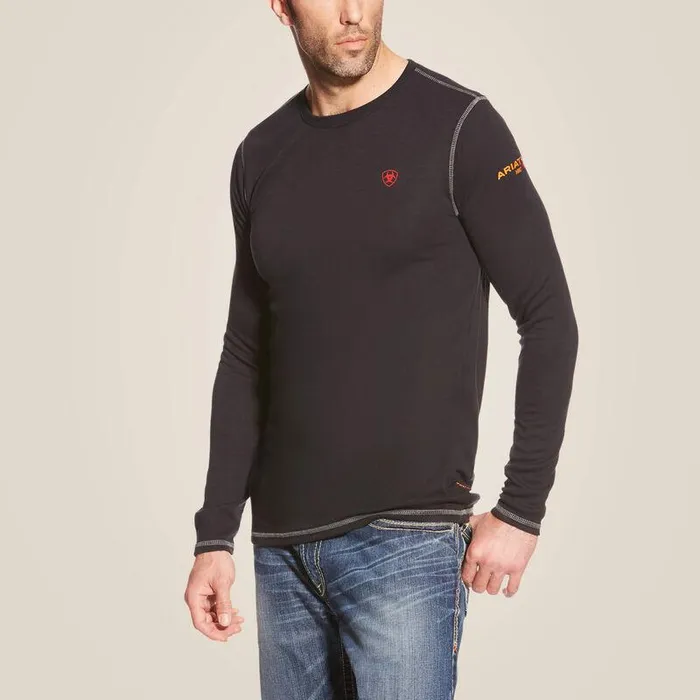 Men Workwear Ariat FR Polartec Baselayer Black