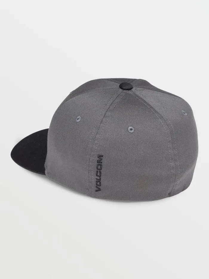 Mens Hats and Beanies Volcom Full Stone Flexfit Hat 8211 Asphalt Black