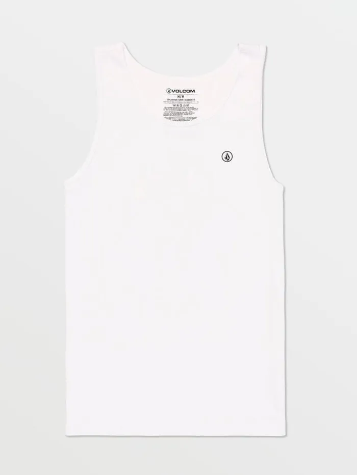 Mens Hiking Volcom Solid Heather Tank 8211 White