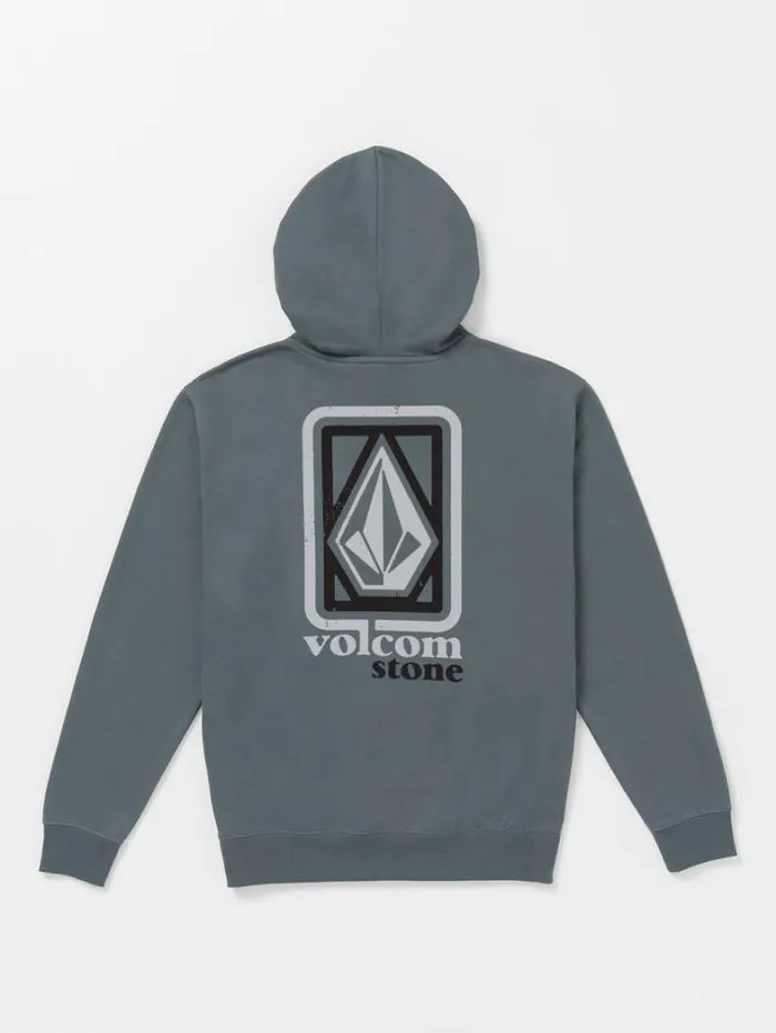 Mens Hoodies and Sweatshirts Volcom Stone Bubbled Fleece Hoodie 8211 Dark Slate