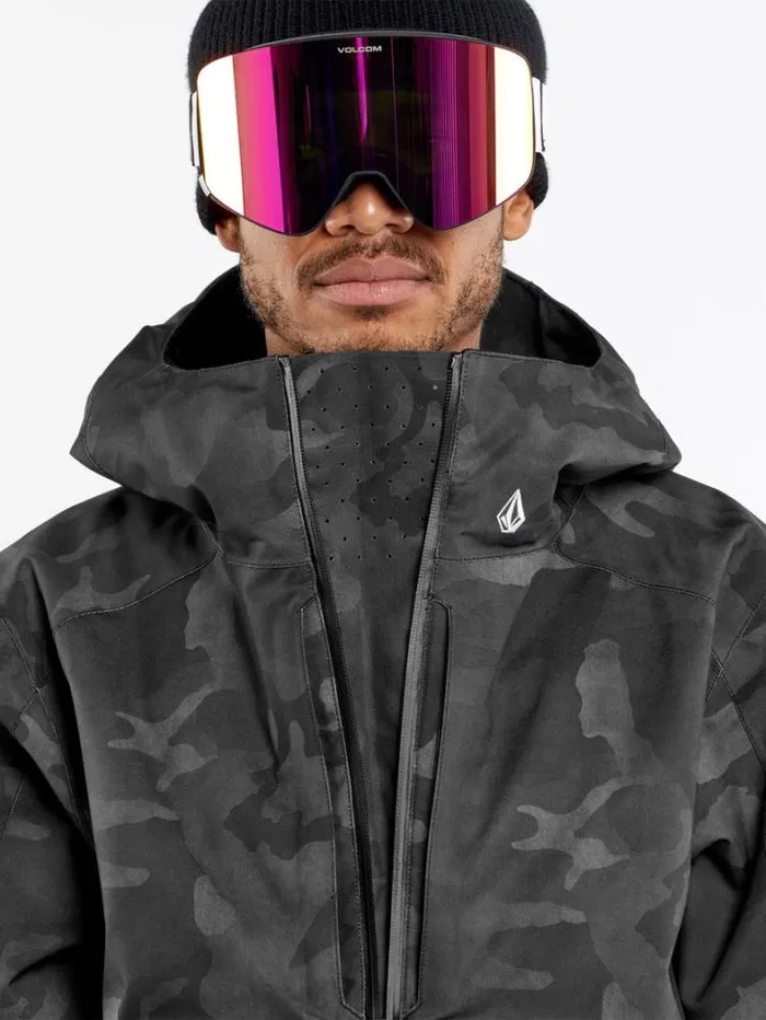 Mens Jackets Volcom Brighton Pullover Jacket 8211 Black Camo