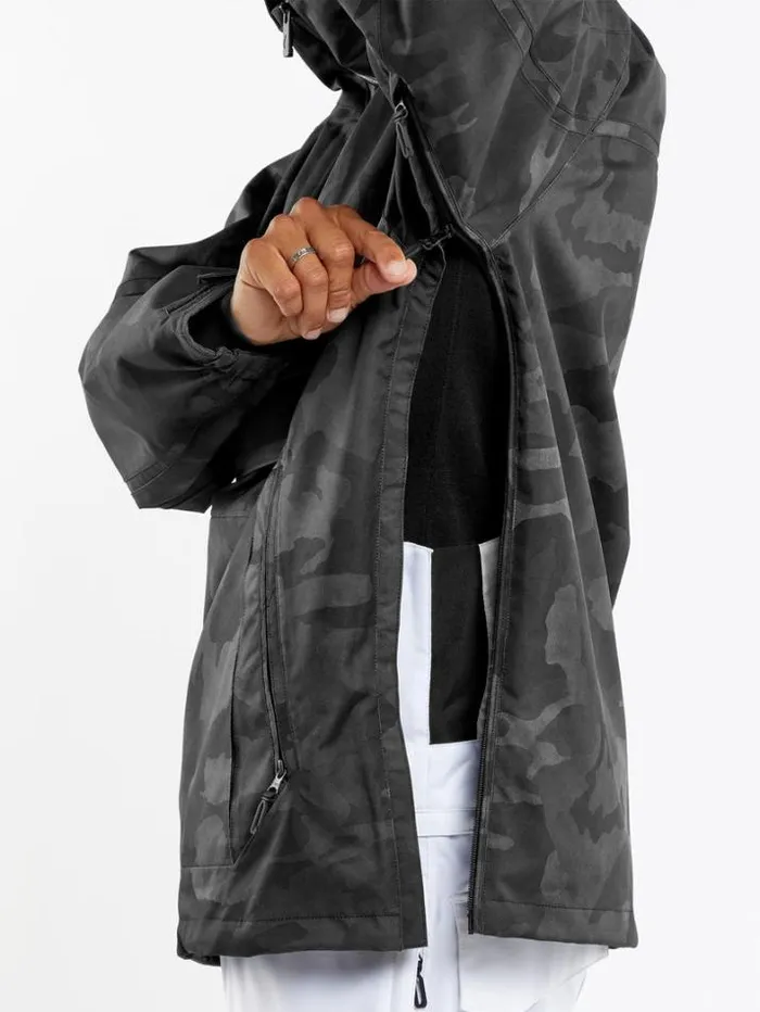 Mens Jackets Volcom Brighton Pullover Jacket 8211 Black Camo