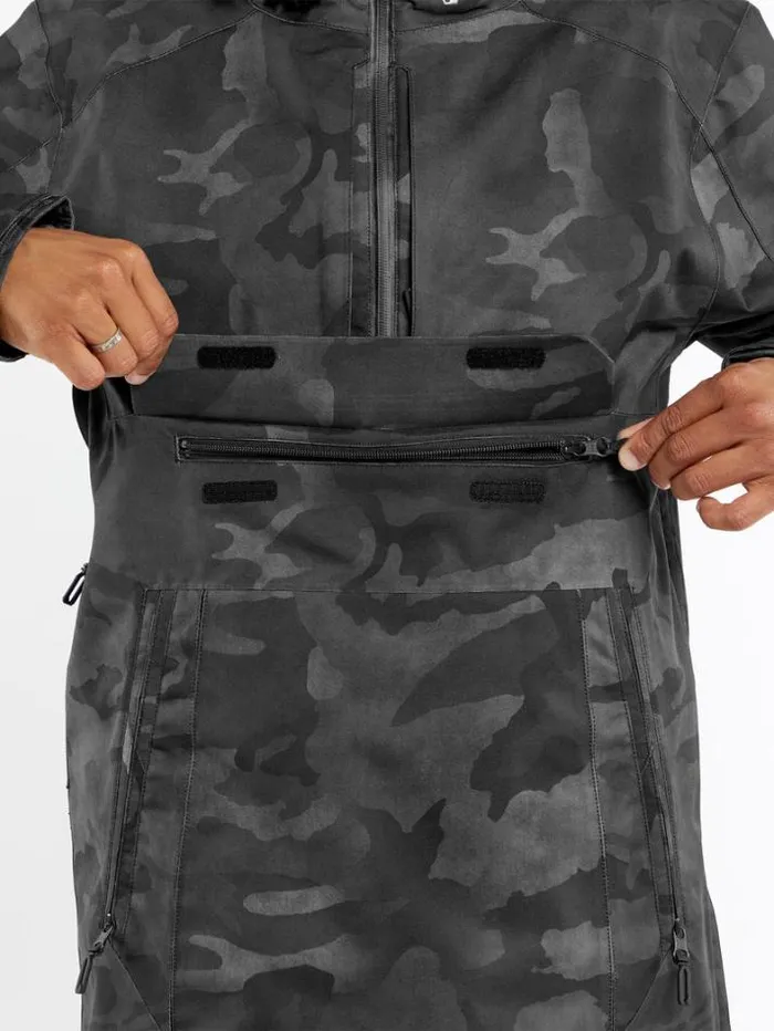 Mens Jackets Volcom Brighton Pullover Jacket 8211 Black Camo