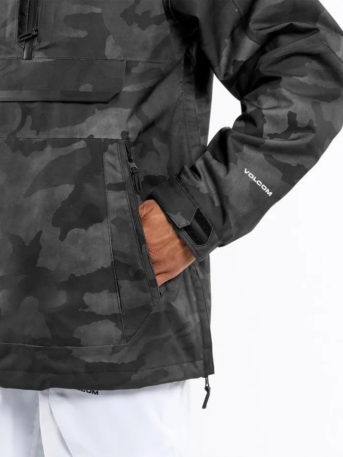 Mens Jackets Volcom Brighton Pullover Jacket 8211 Black Camo