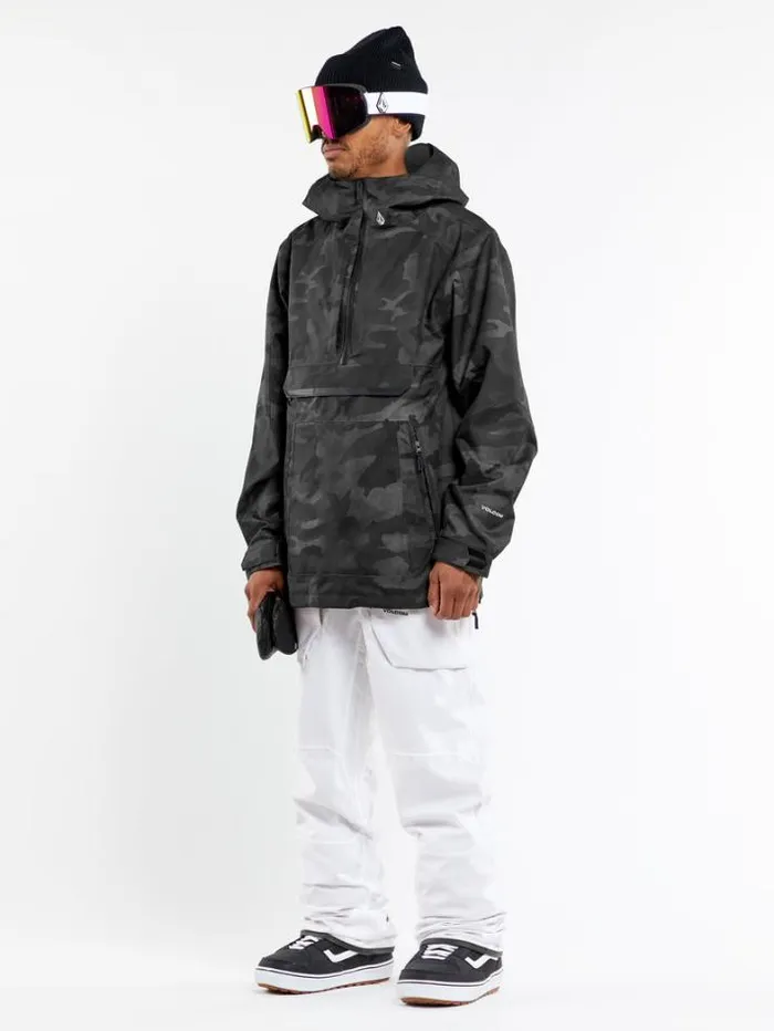 Mens Jackets Volcom Brighton Pullover Jacket 8211 Black Camo