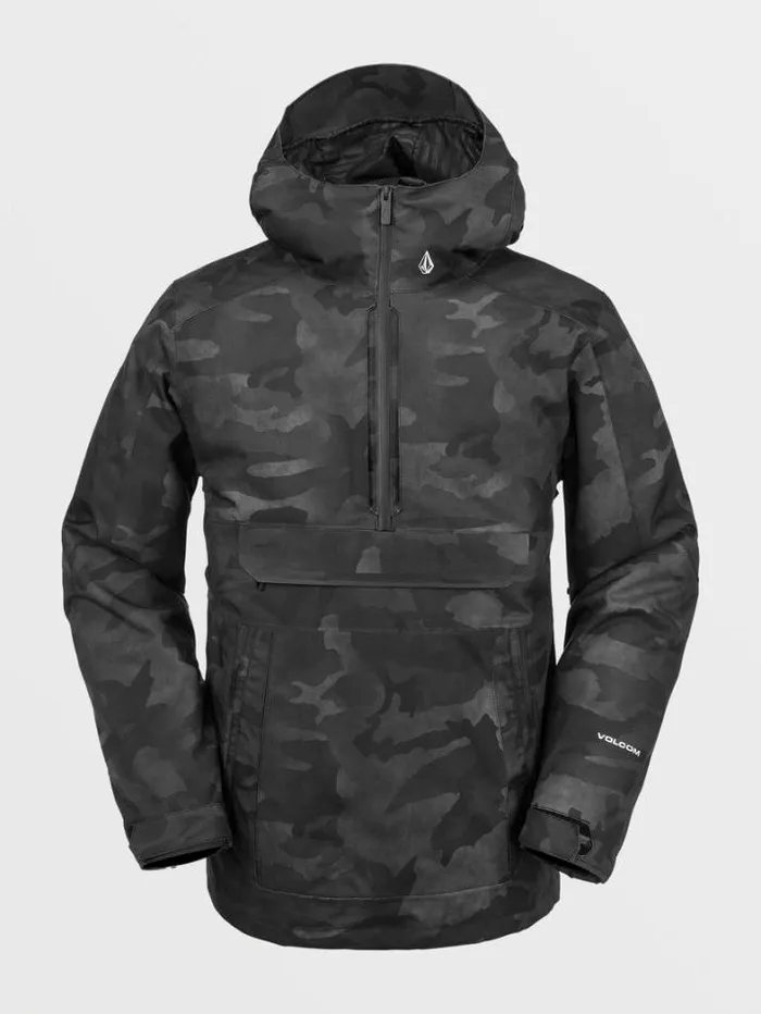 Mens Jackets Volcom Brighton Pullover Jacket 8211 Black Camo