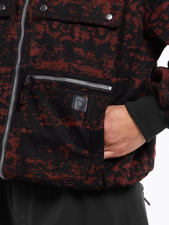 Mens Jackets Volcom Dustbox Jacket 8211 Maroon Camo