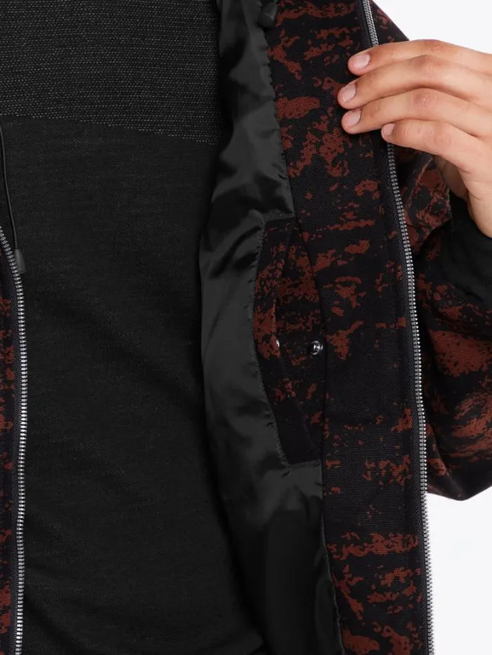 Mens Jackets Volcom Dustbox Jacket 8211 Maroon Camo