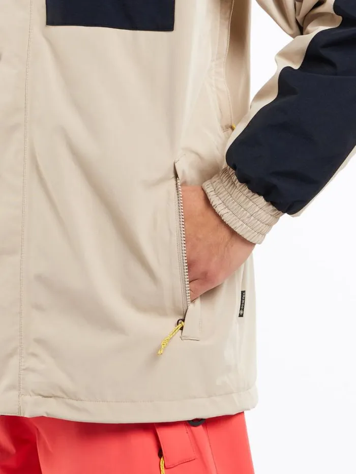 Mens Jackets Volcom Longo GoreTex Jacket 8211 Khakiest