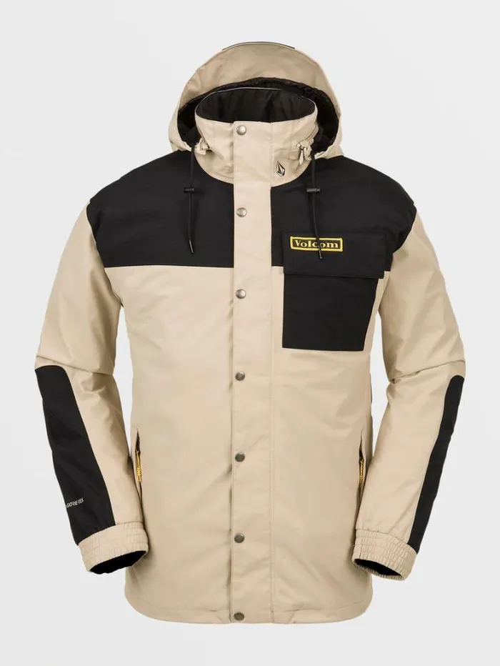 Mens Jackets Volcom Longo GoreTex Jacket 8211 Khakiest