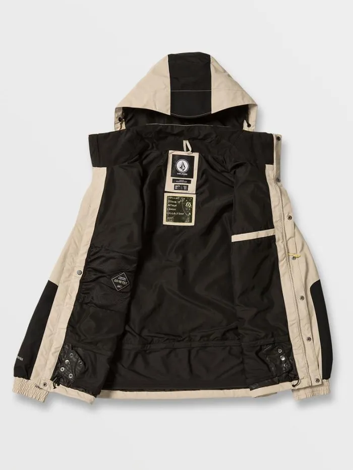 Mens Jackets Volcom Longo GoreTex Jacket 8211 Khakiest
