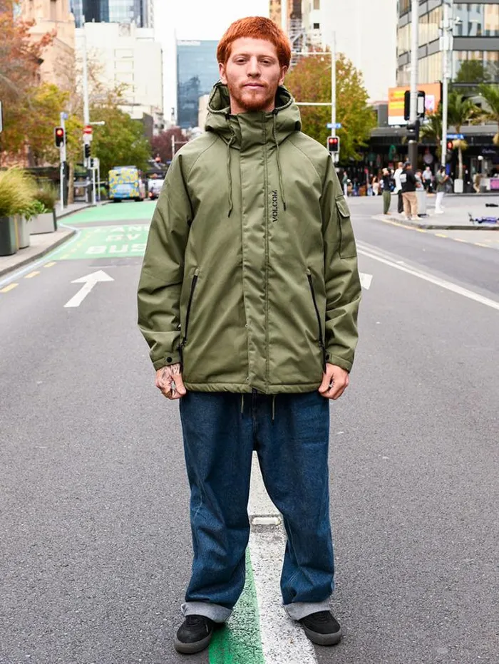 Mens Jackets Volcom Stoke Stone II 5K Jacket 8211 Winter Moss