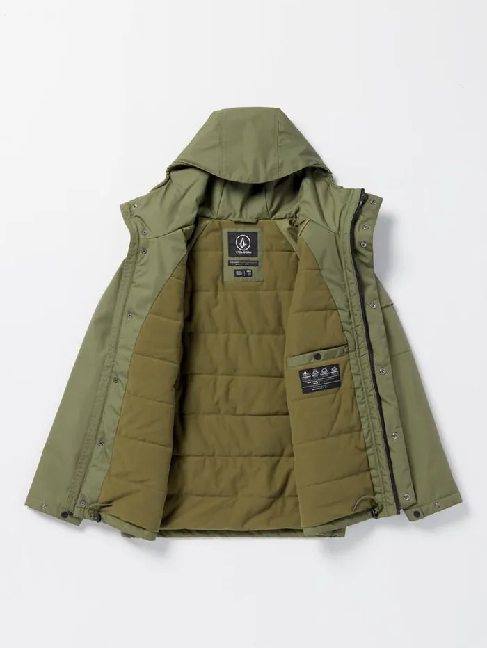Mens Jackets Volcom Stoke Stone II 5K Jacket 8211 Winter Moss