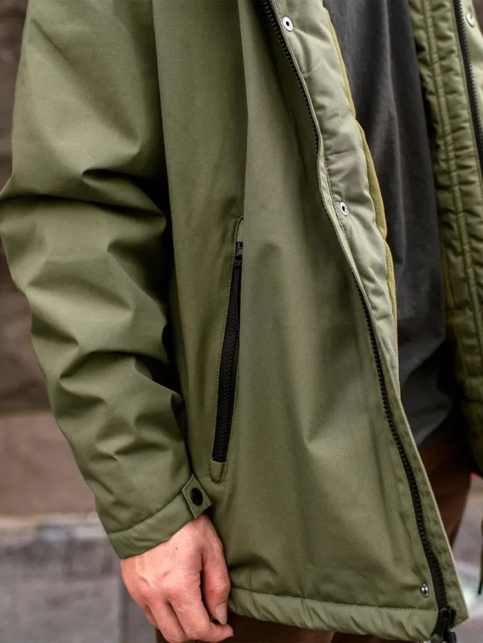 Mens Jackets Volcom Stoke Stone II 5K Jacket 8211 Winter Moss